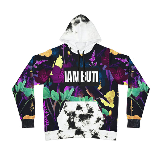 IAMBUTI Contrast Hoodie // Dark Tropical x Tie Dye