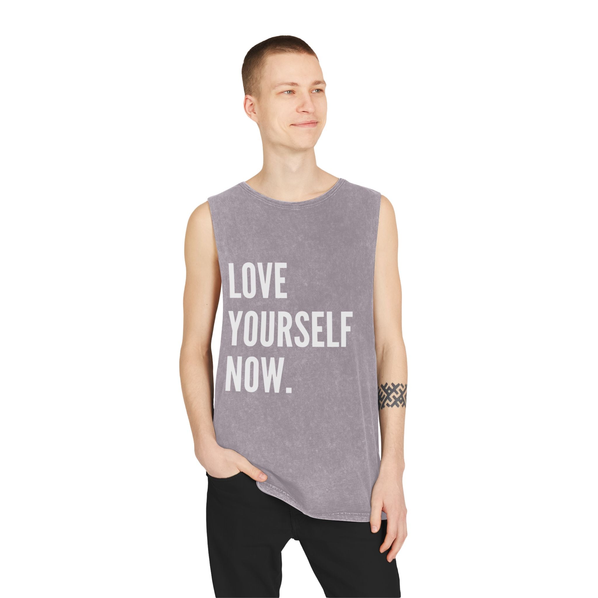 Movement Squad Love Yourself Now Stonewash Tank Top