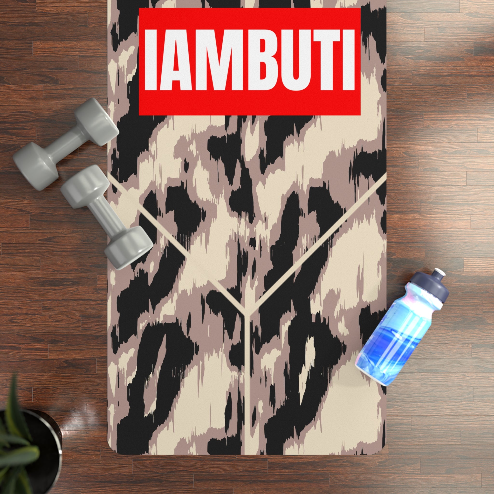 Glitch Camo IAMBUTI Yoga Mat