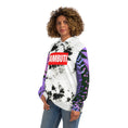 Load image into Gallery viewer, IAMBUTI Contrast Hoodie // Tie Dye x Purple Fern
