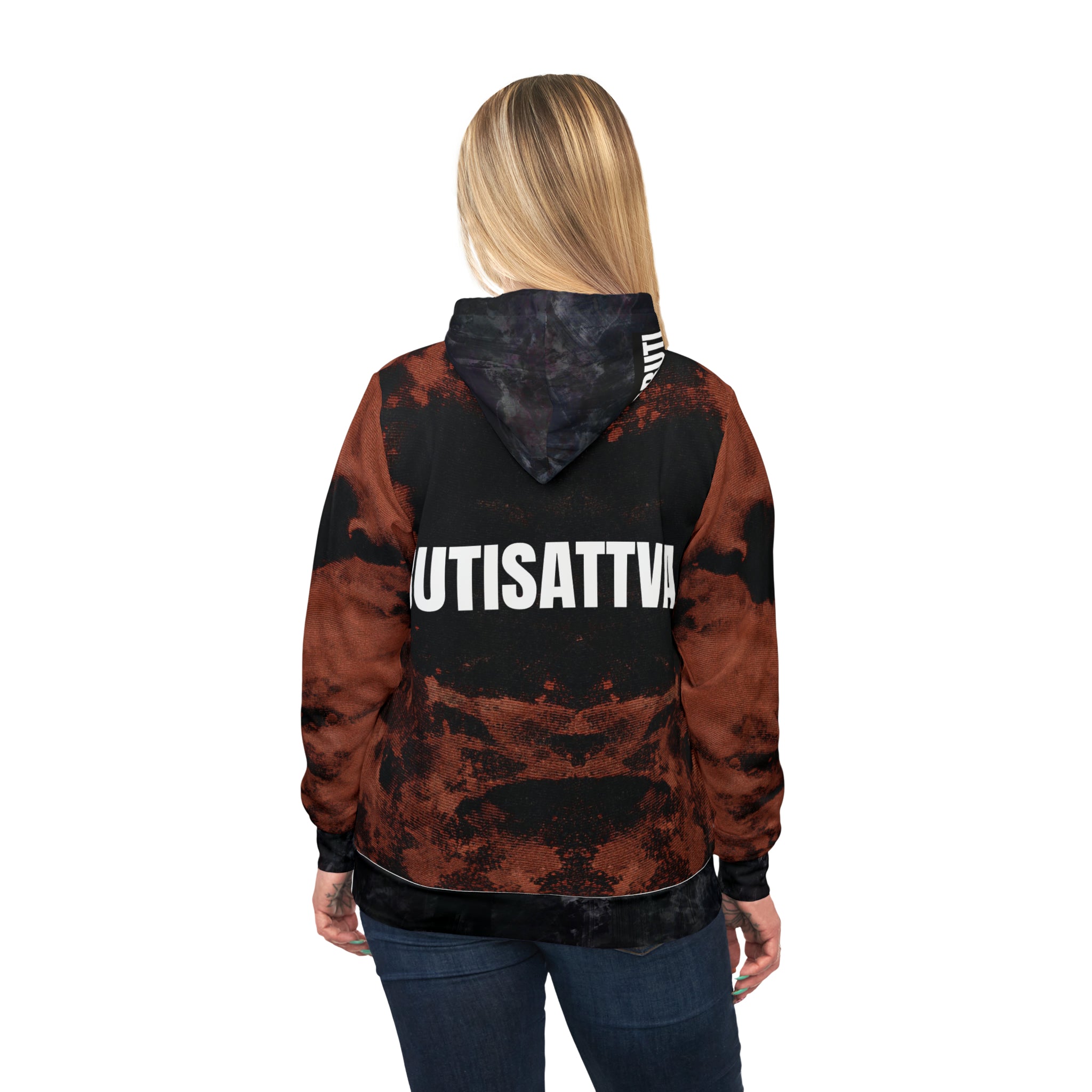 IAMBUTI Contrast Hoodie // Acid Wash x Black Stone