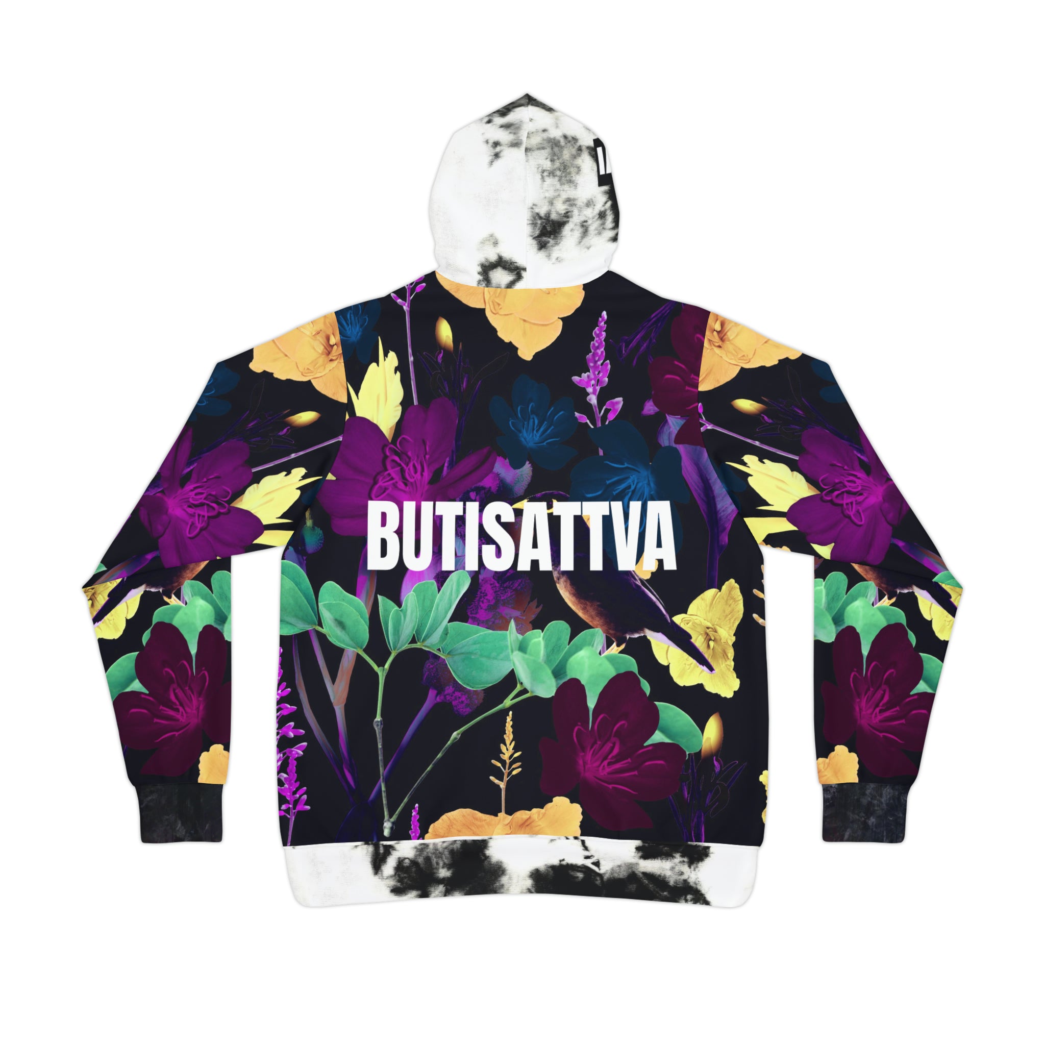 IAMBUTI Contrast Hoodie // Dark Tropical x Tie Dye