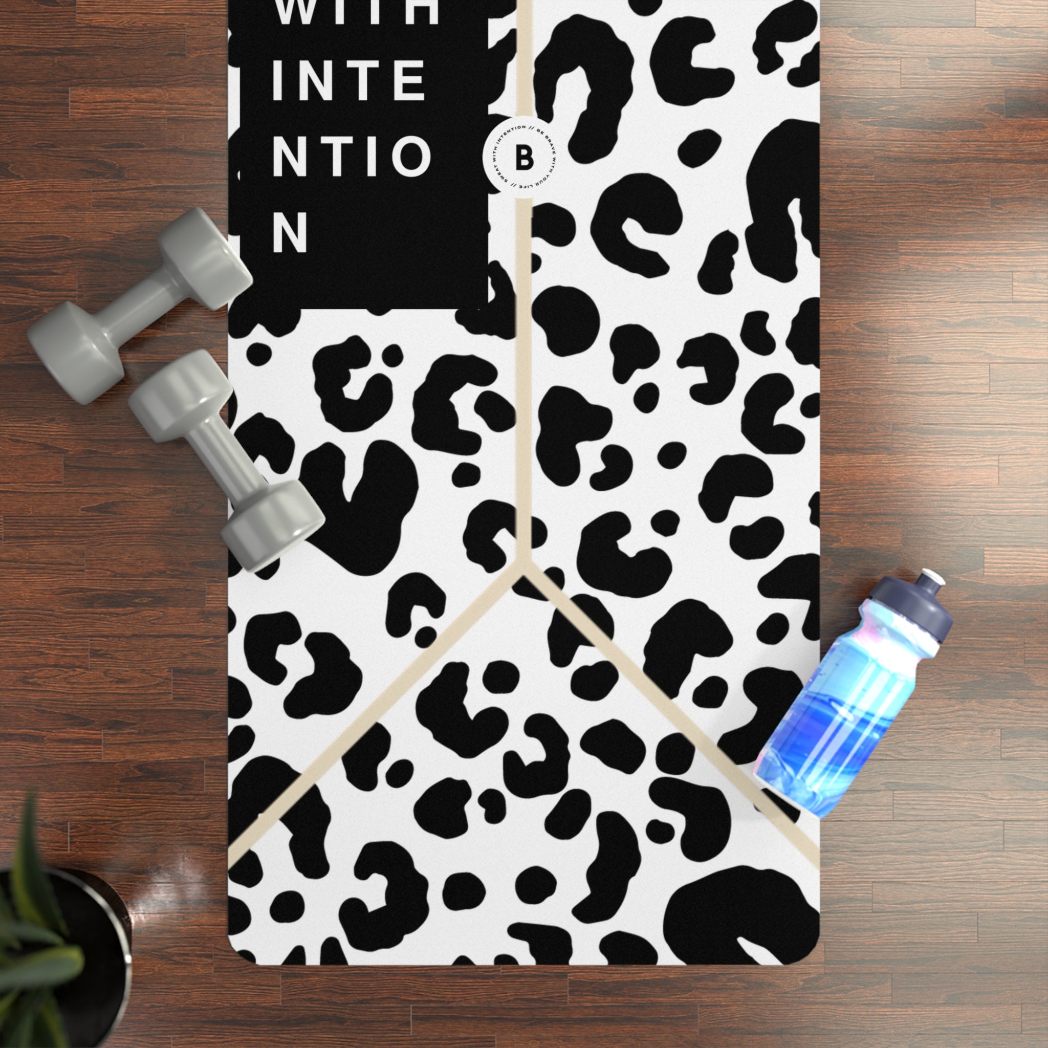 White Cheetah | Natural Rubber Yoga Mat
