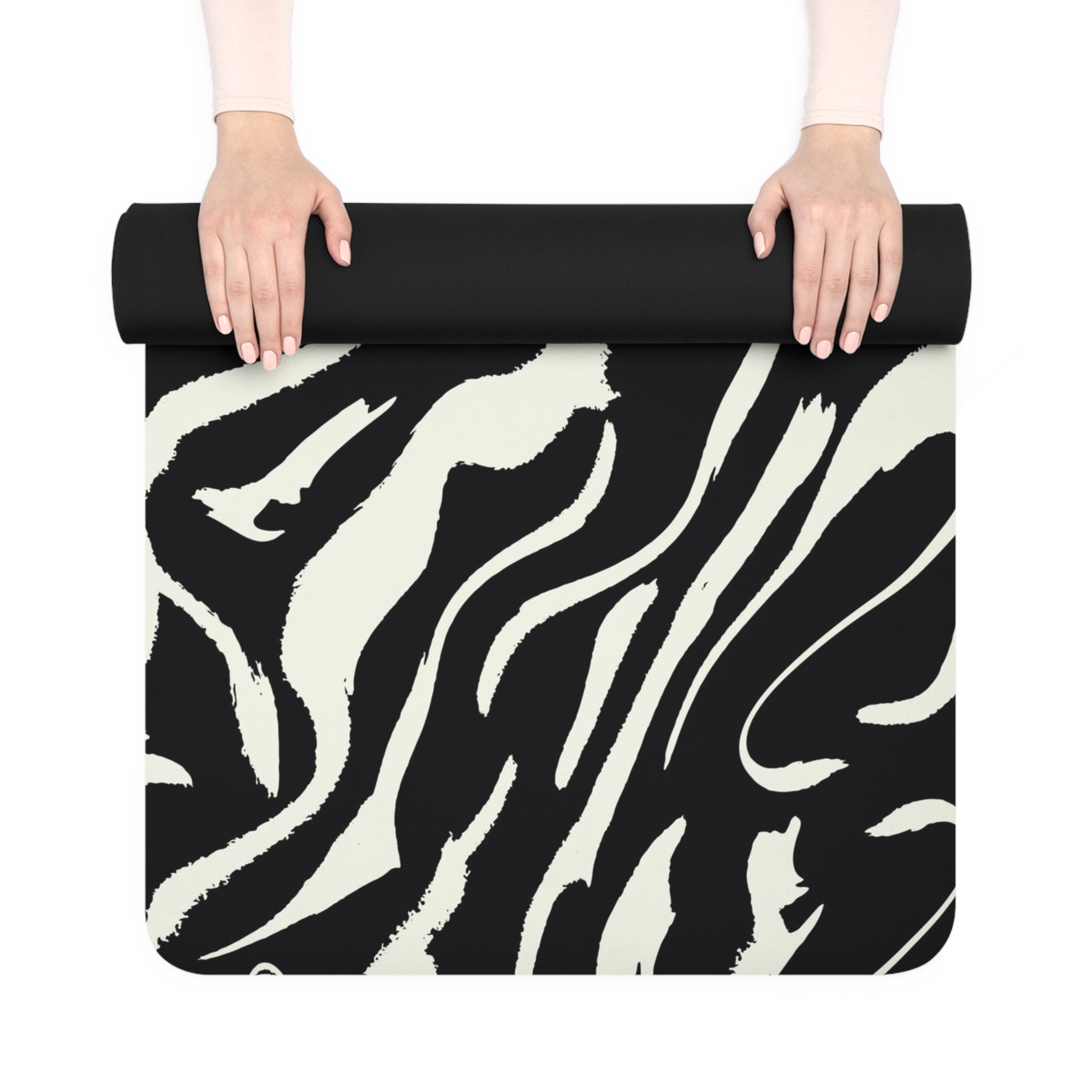 B+W Glitch Zebra x Tie Dye IAMBUTI Yoga Mat