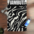 Load image into Gallery viewer, B+W Glitch Zebra x Tie Dye IAMBUTI Yoga Mat
