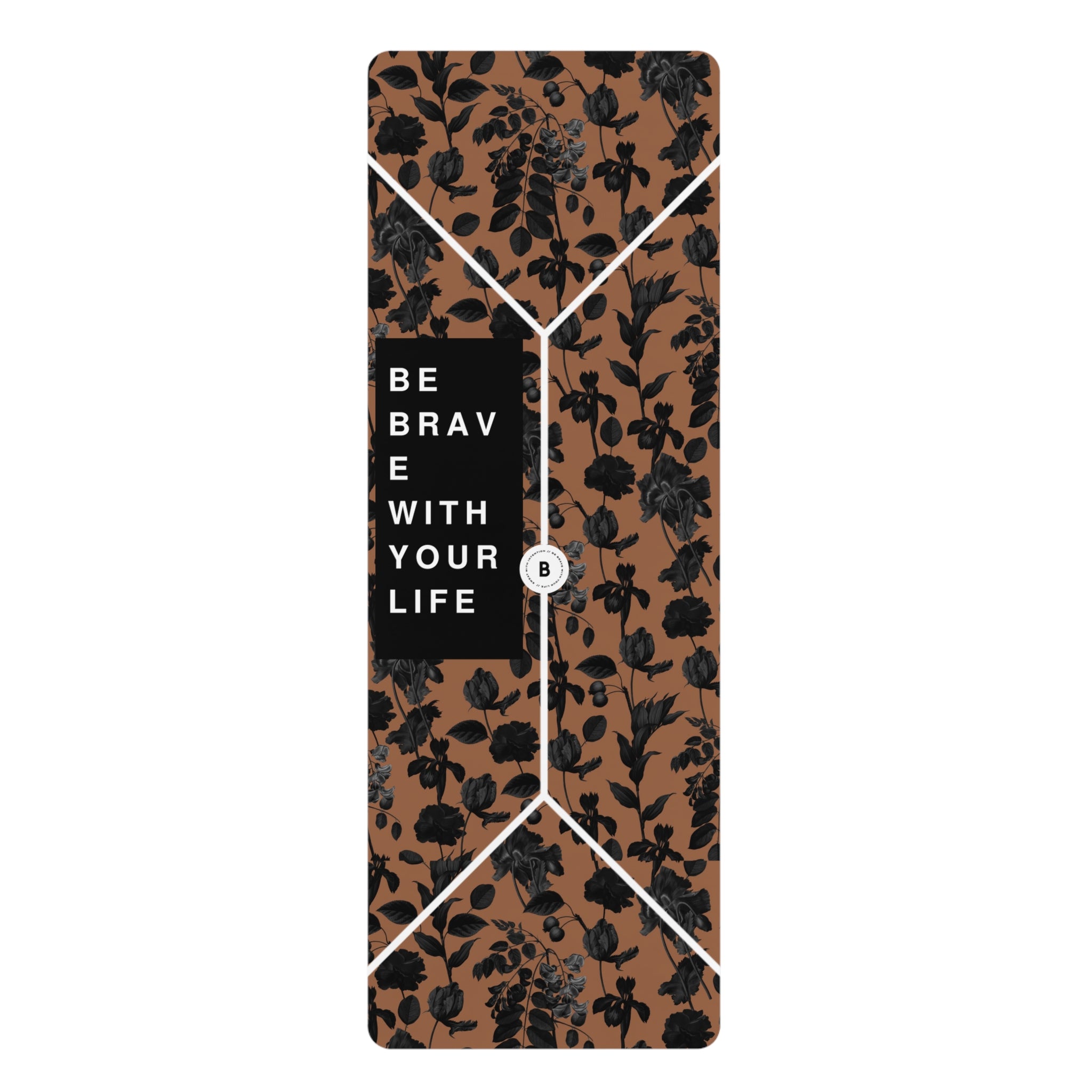 Dark Flowers x Brass | Natural Rubber Mat