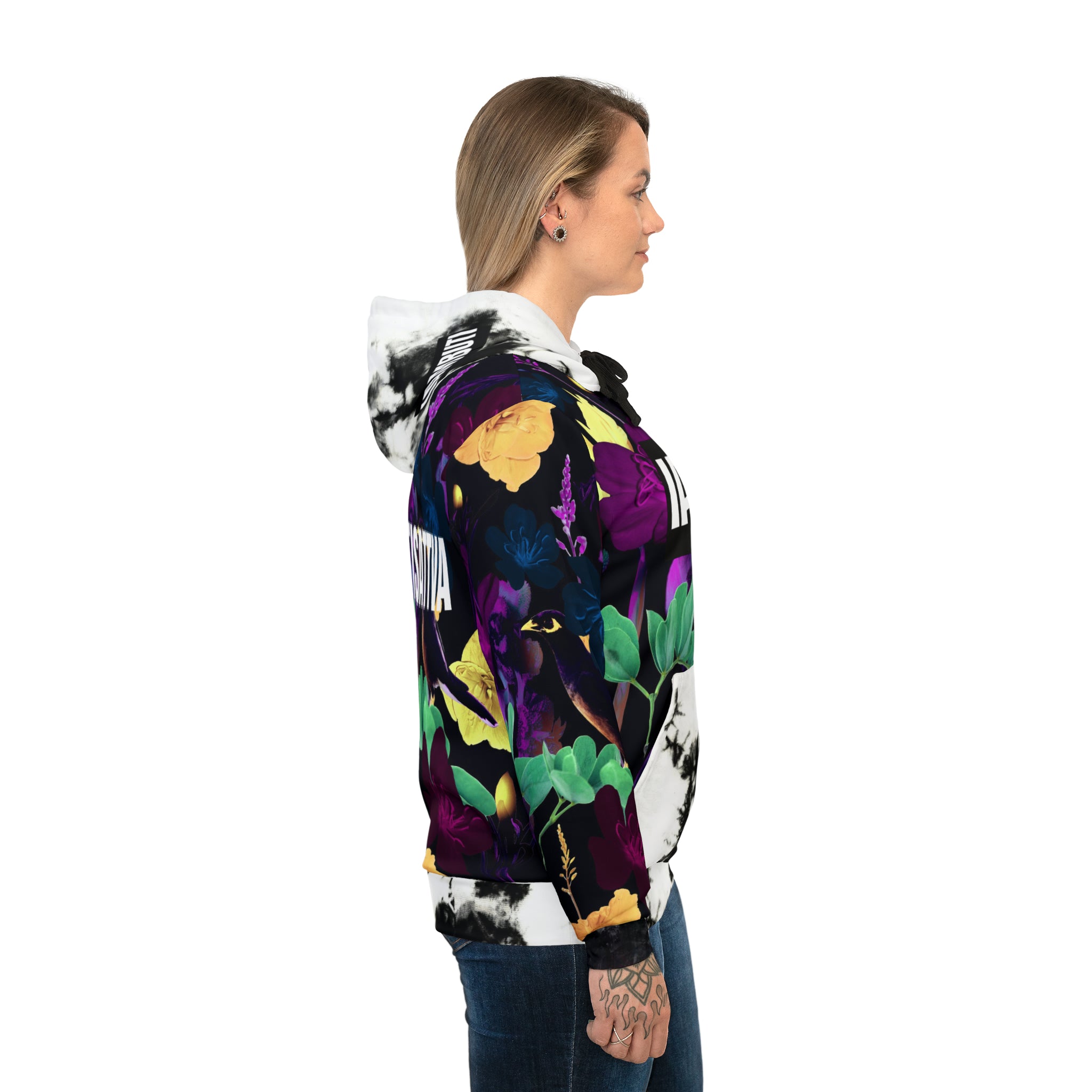 IAMBUTI Contrast Hoodie // Dark Tropical x Tie Dye