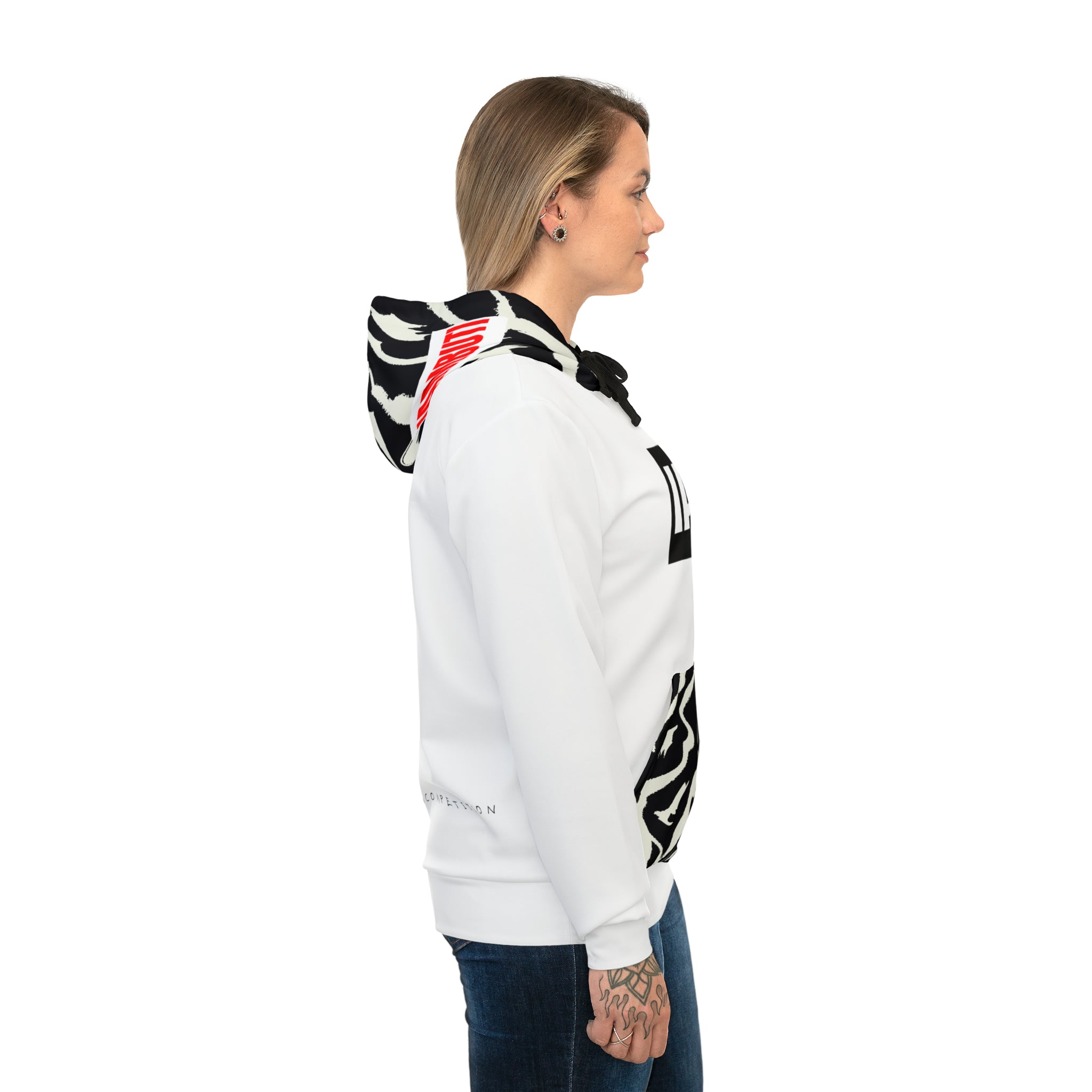 IAMBUTI Contrast Hoodie // Glitch Zebra