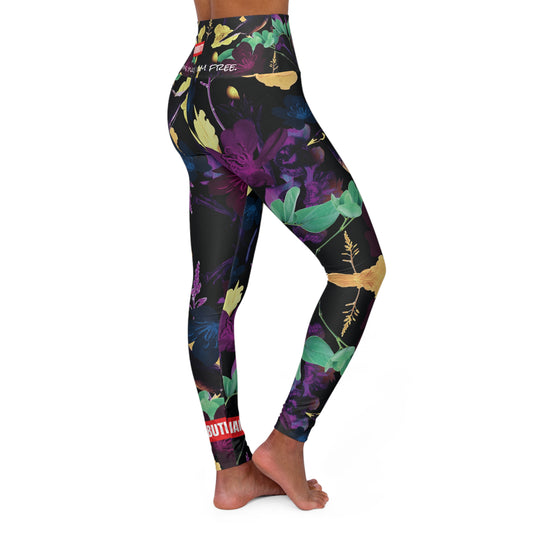 BUTISATTVA // Dark Tropical High Waisted Yoga Pant