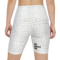 Load image into Gallery viewer, Cream Python High Waisted Workout Shorts
