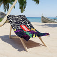 Load image into Gallery viewer, IAMBUTI Contrast Towel // Glitch Zebra x Dark Tropical
