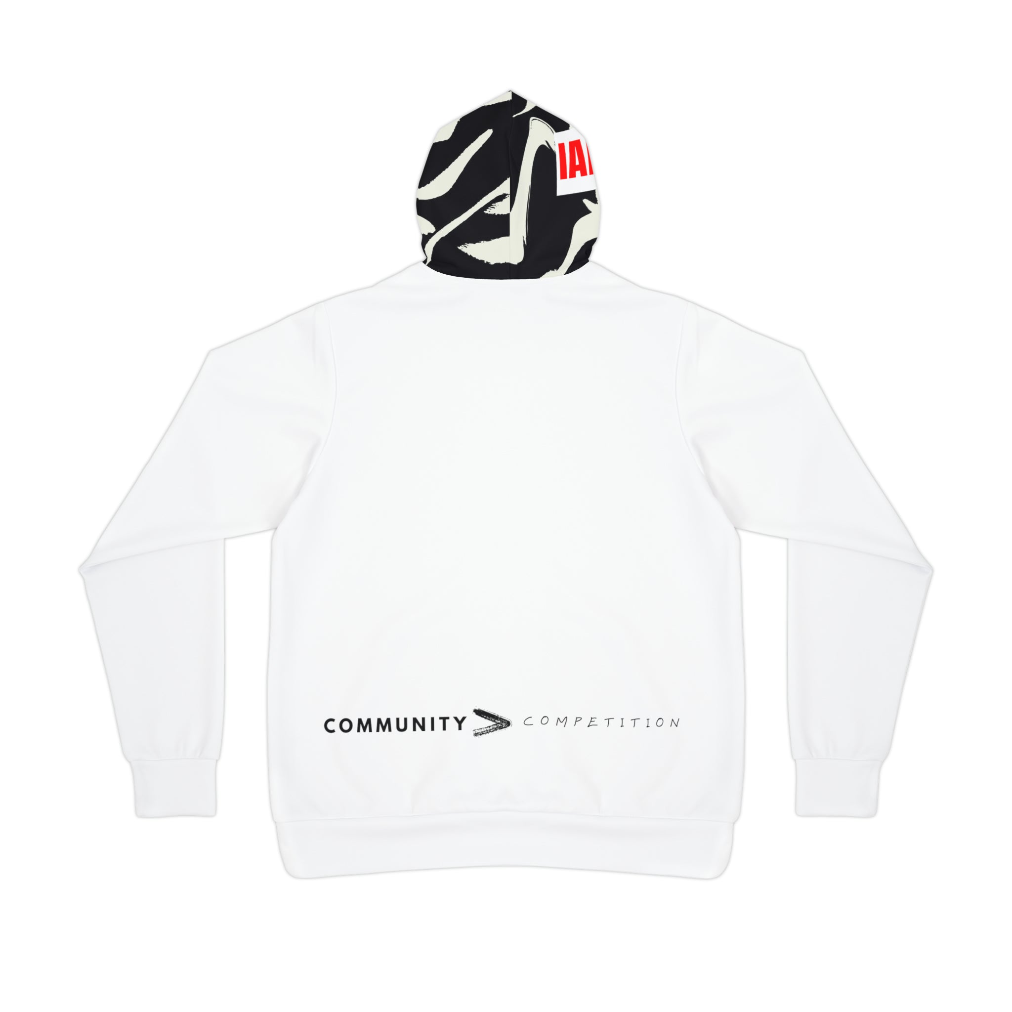 IAMBUTI Contrast Hoodie // Glitch Zebra