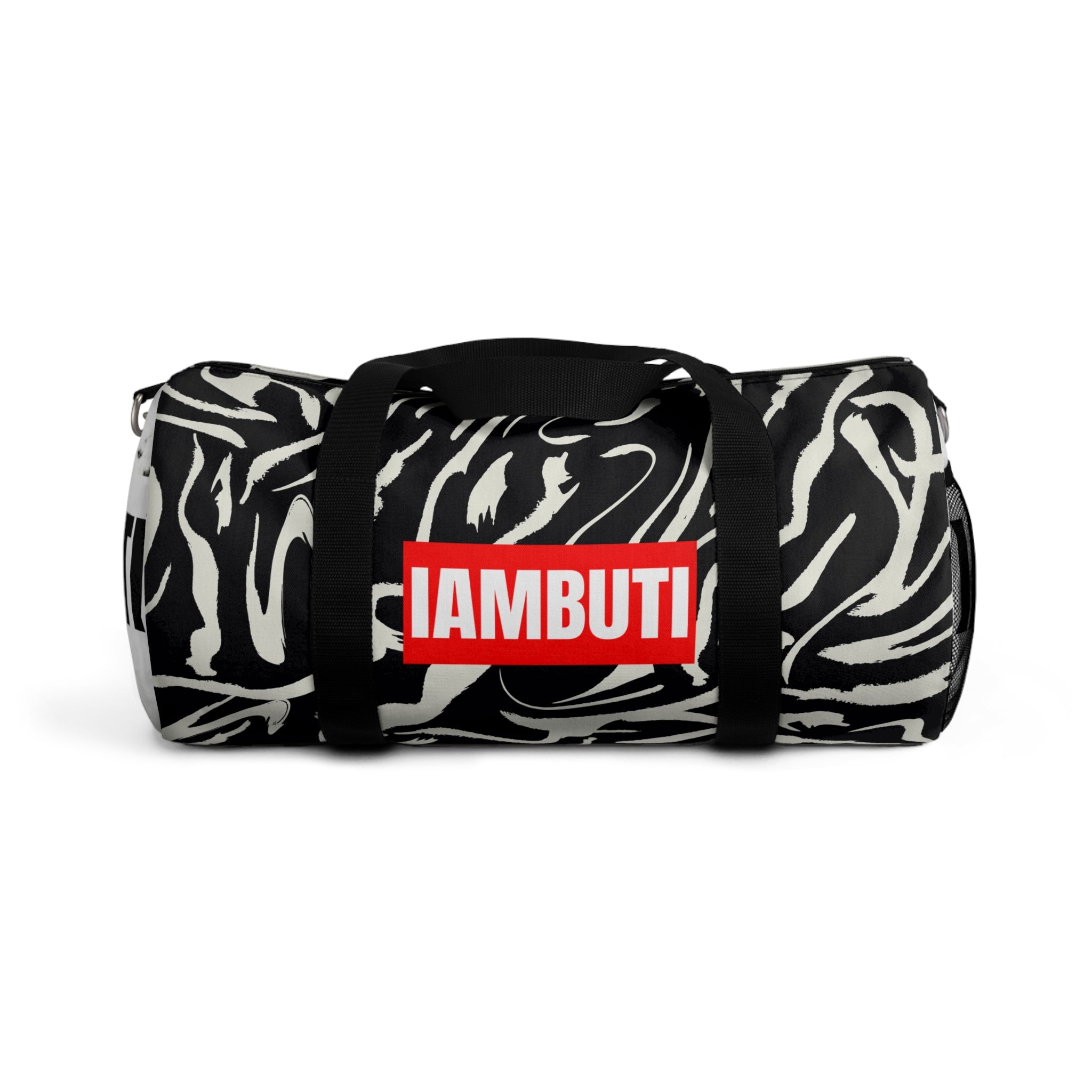 IAMBUTI Contrast Gym Duffel // Glitch Zebra x Tie Dye