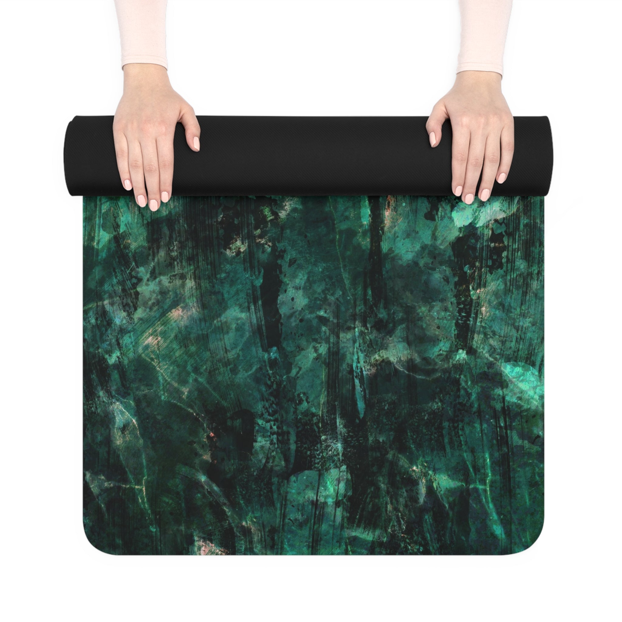 Dark Tropical x Emerald IAMBUTI Yoga Mat