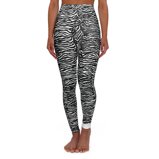Zebra Racing Stripe |  High Waisted Yoga Pants