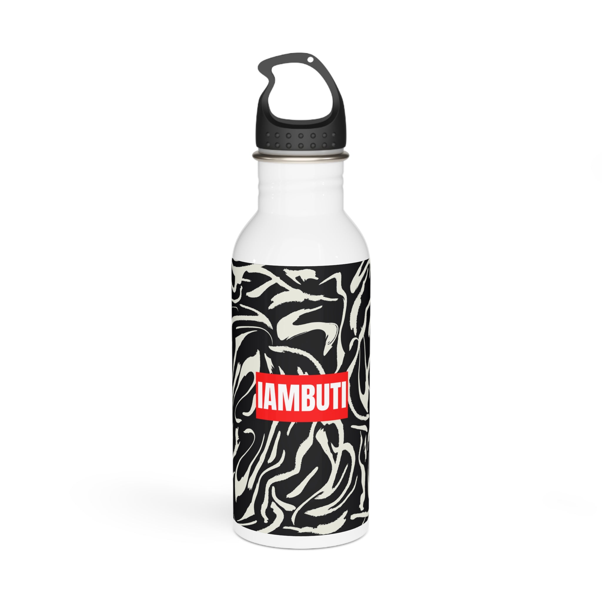 IAMBUTI X Glitch Zebra Stainless Steel Gym Water Bottle