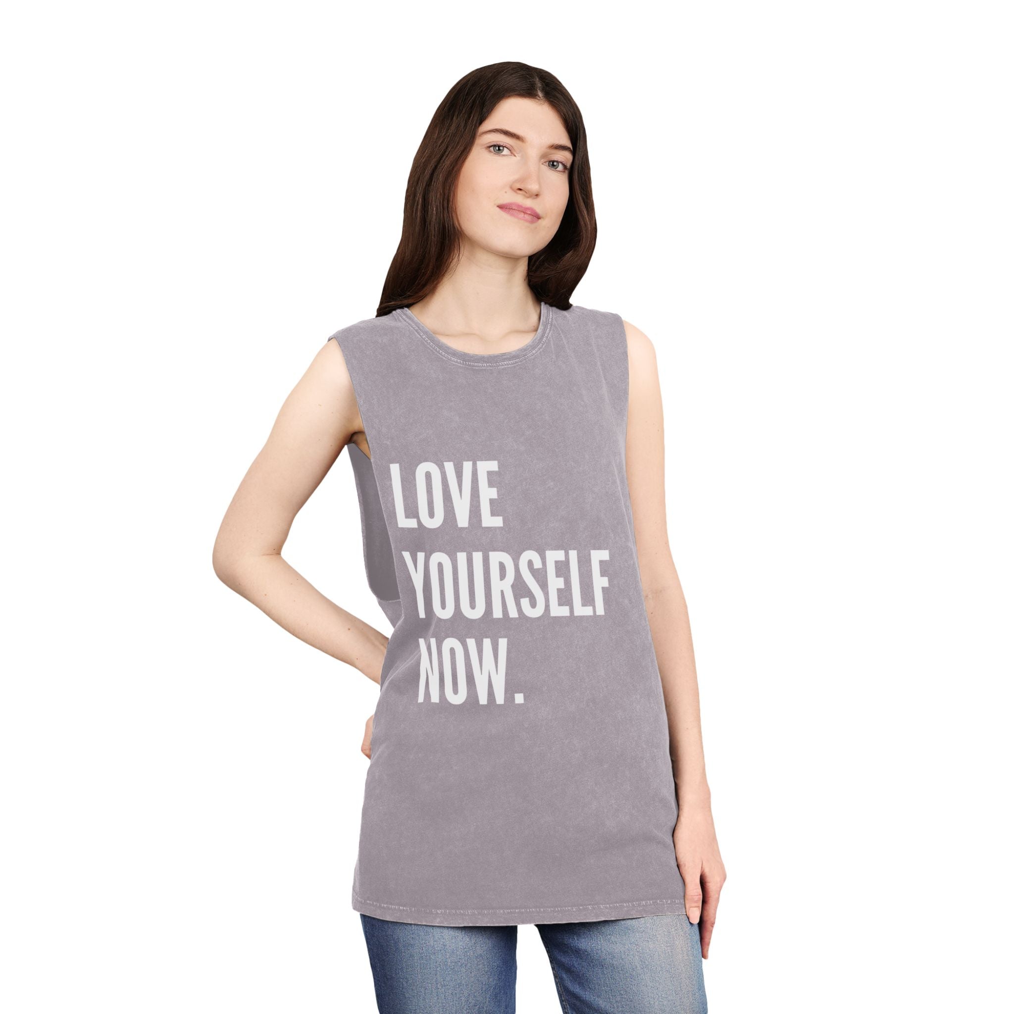 Movement Squad Love Yourself Now Stonewash Tank Top