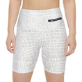 Load image into Gallery viewer, Cream Python High Waisted Workout Shorts
