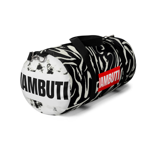IAMBUTI Contrast Gym Duffel // Glitch Zebra x Tie Dye