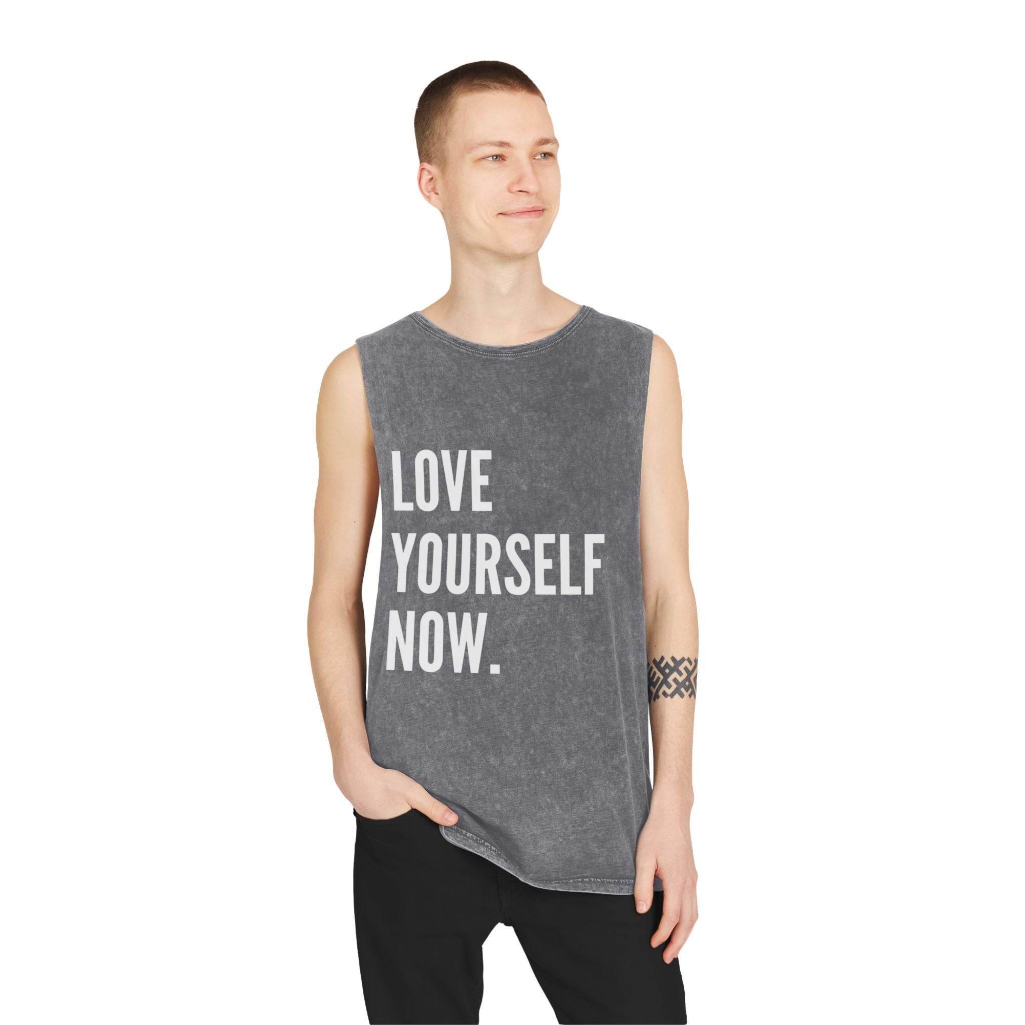 Movement Squad Love Yourself Now Stonewash Tank Top