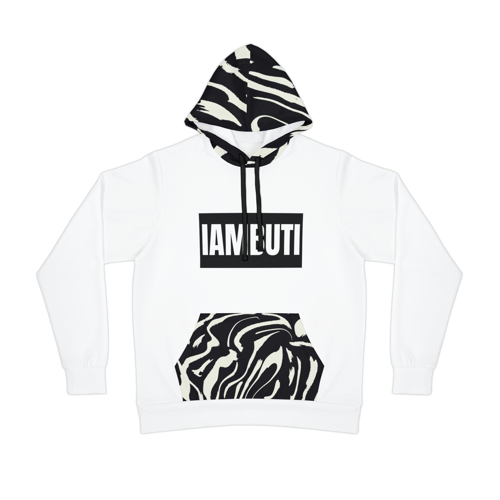 IAMBUTI Contrast Hoodie // Glitch Zebra