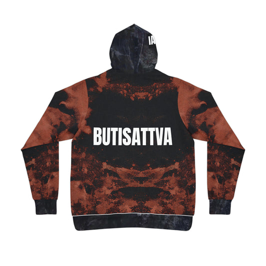 IAMBUTI Contrast Hoodie // Acid Wash x Black Stone